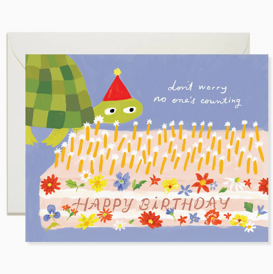 turtle candles birthday card - KS5