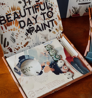 Paint-By-Numbers Kit - Peony Blossoms