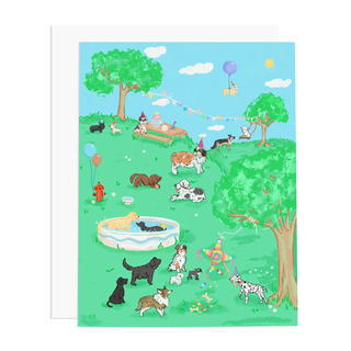 dog party greeting Card