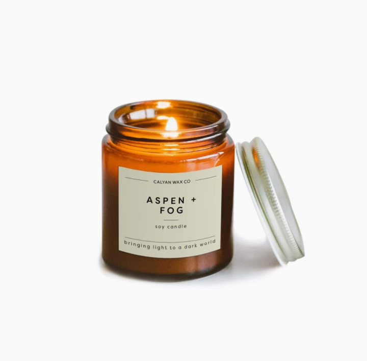 Amber Mini Jar Candle - Aspen + Fog