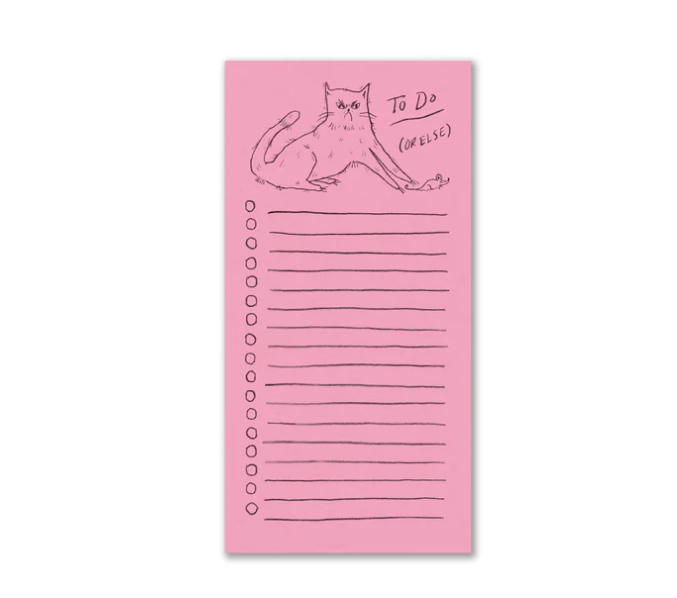 To Do or Else Cat Notepad