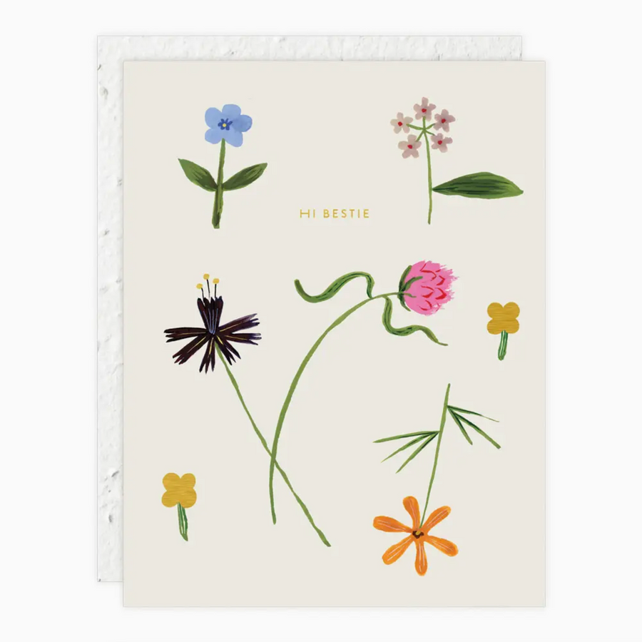 quirky petals bestie card - SP1