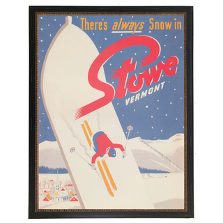 Vintage Stowe Vermont Ski Poster (PICK UP ONLY)