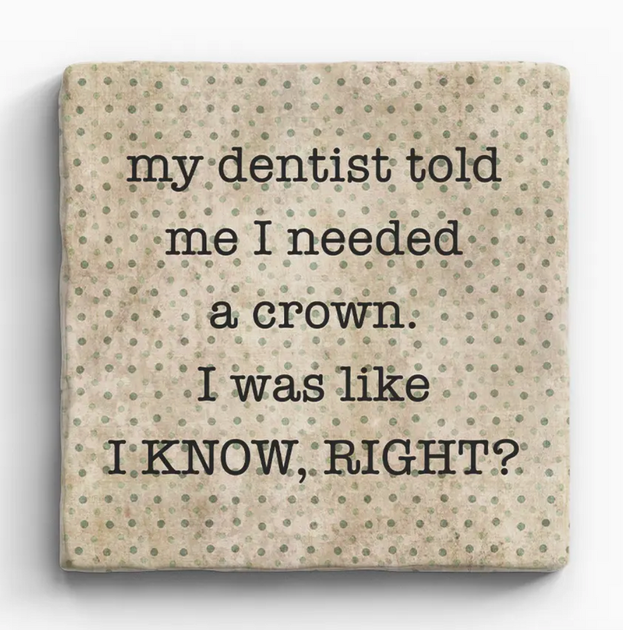 Funny Sayings Marble Coaster - Single