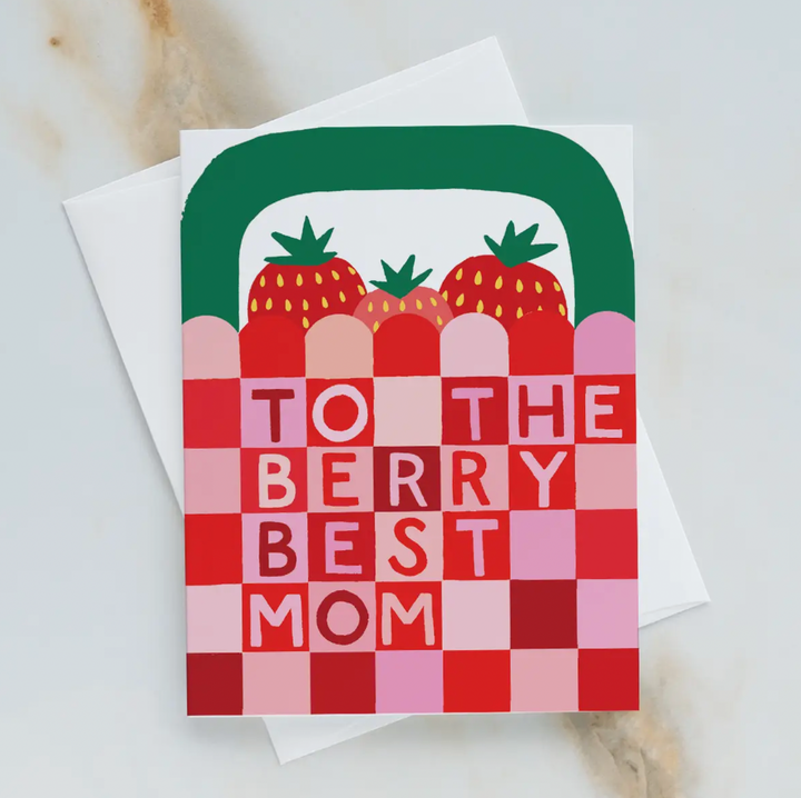 strawberry basket mother's day card - IW7