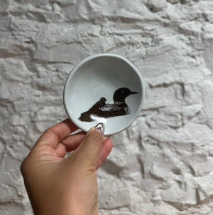 Ceramic Woodgrain Dish - Loon