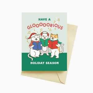 cat carolers card - SG7