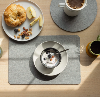 Merino Wool Felt Placemat - Granite