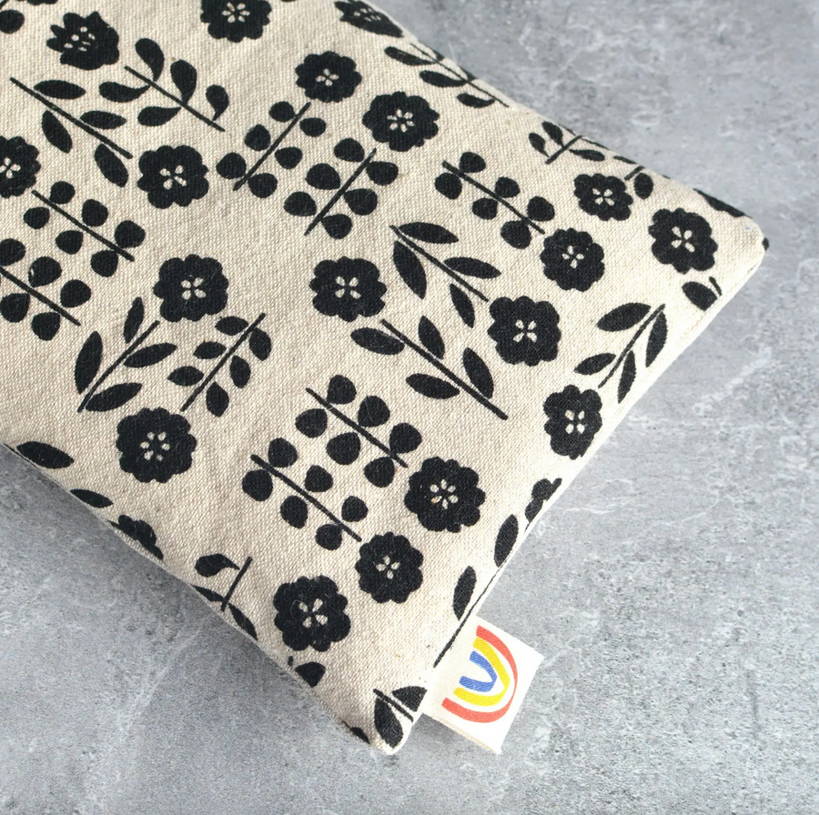 Weighted Lavender Eye Pillow - Japandi Floral Monochrome