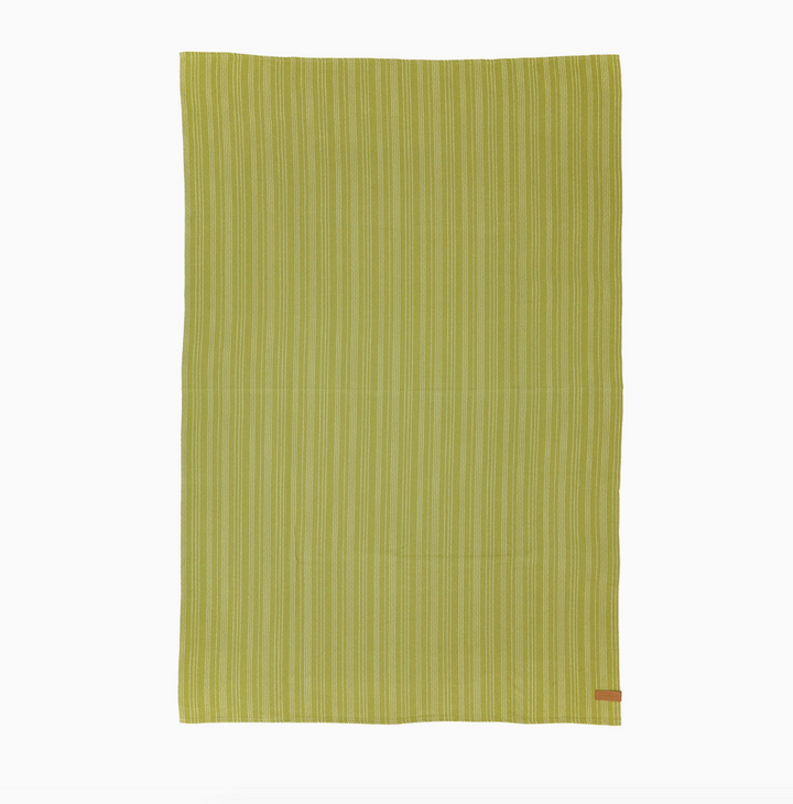 Woven Hudson Stripe Tablecloth - Pistacho / Milk