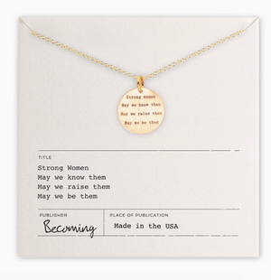 Strong Women Necklace - 14k Gold FIll