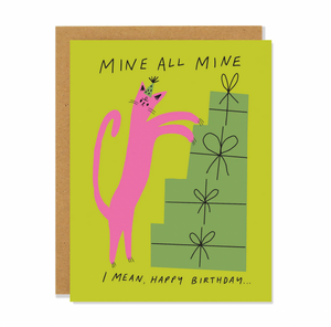 mine all mine cat birthday card - BB5