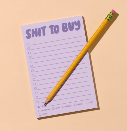 Shit To Buy Notepad