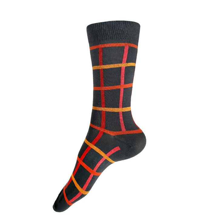 Nightlife Socks - Charcoal &amp; Rust