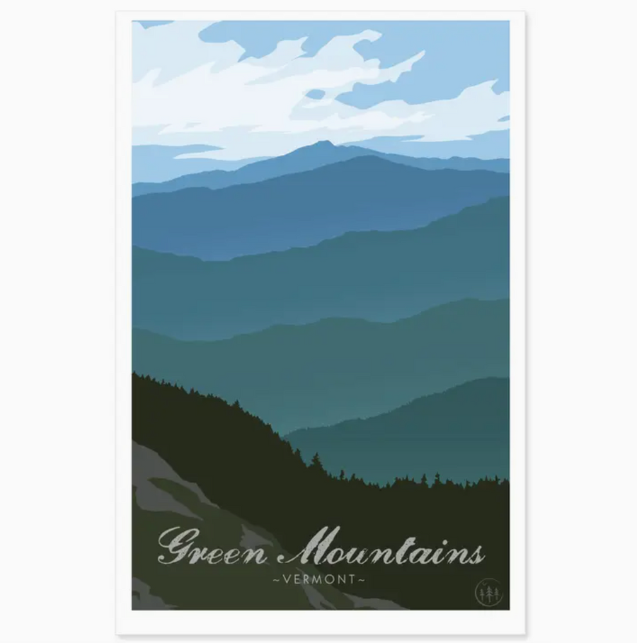 Green Mountains Print - 13x19