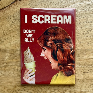 I Scream Funny Ice Cream Magnet