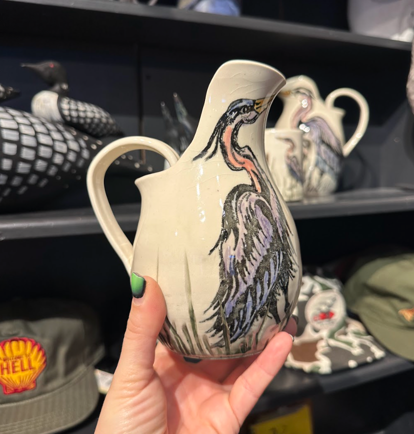 Vermont-Made Heron Ceramic Pitcher