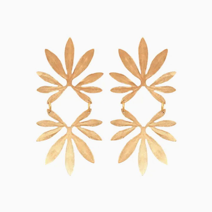 Palmier D'or Brass Earrings