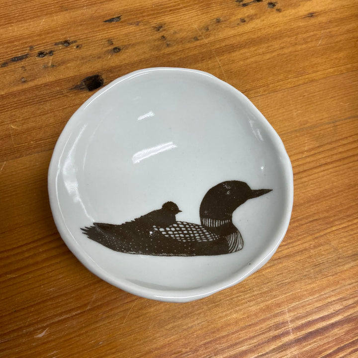 Ceramic Woodgrain Dish - Loon