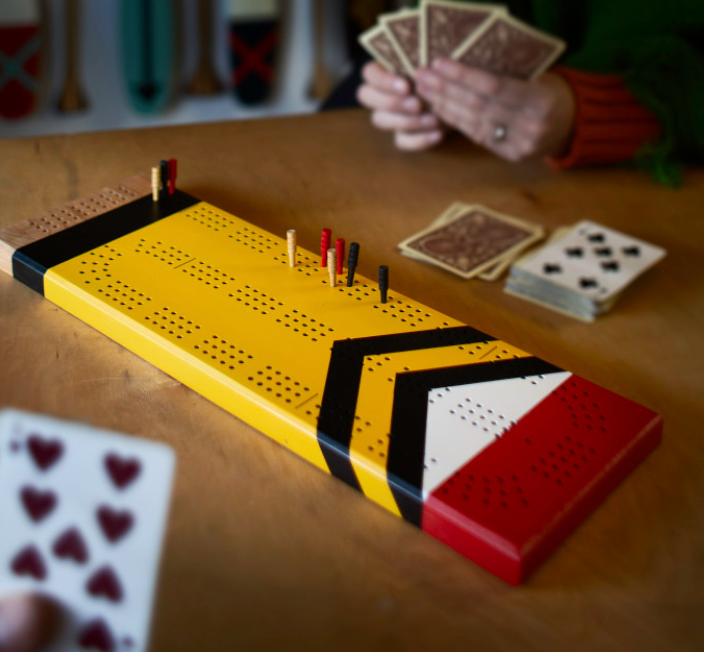 Hand Painted Cribbage Board - Dalles Des Morts