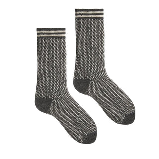 Cashmere/Wool Nordic Birdseye Women's Socks - Charcoal