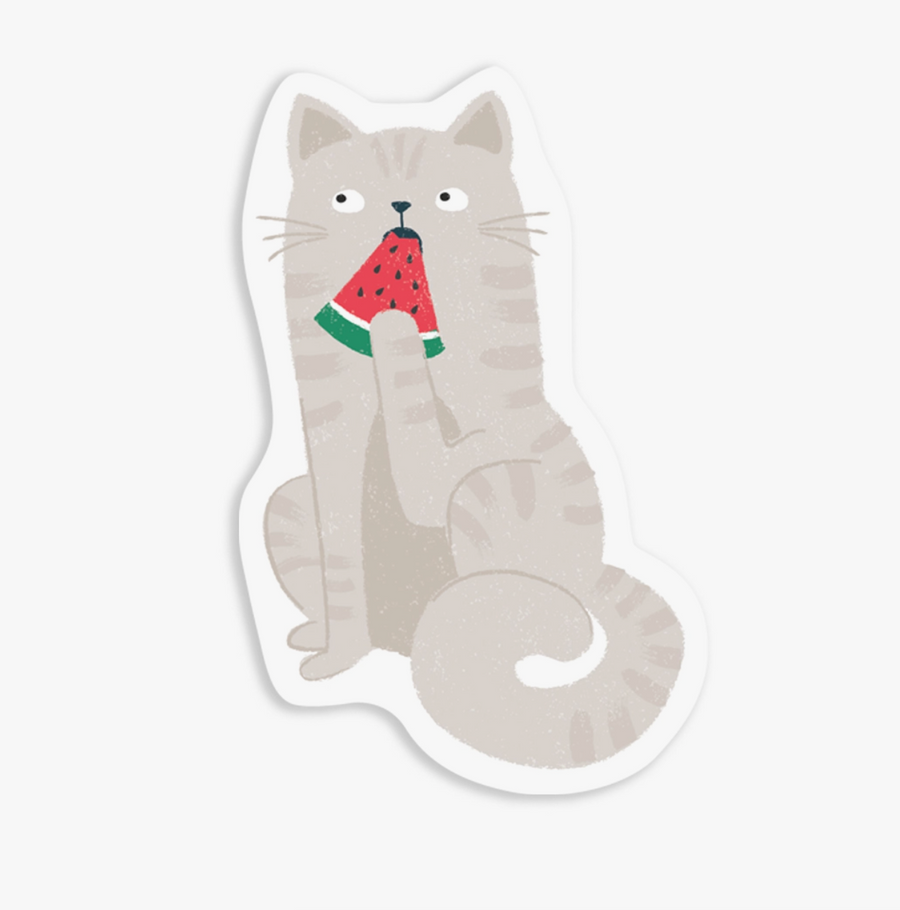 Watermelon Cat Sticker