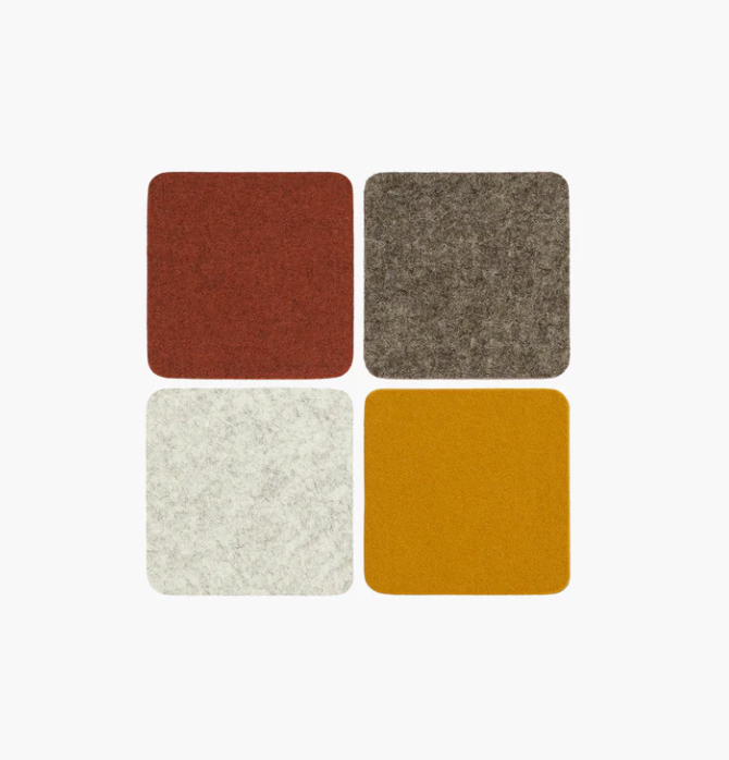 BIERFIZL SQUARE FELT COASTER 4 PACK - Desert Sun