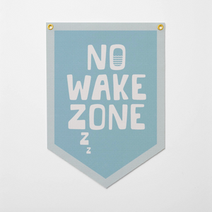 No Wake Zone Felt Camp Flag -16" x 22.5"