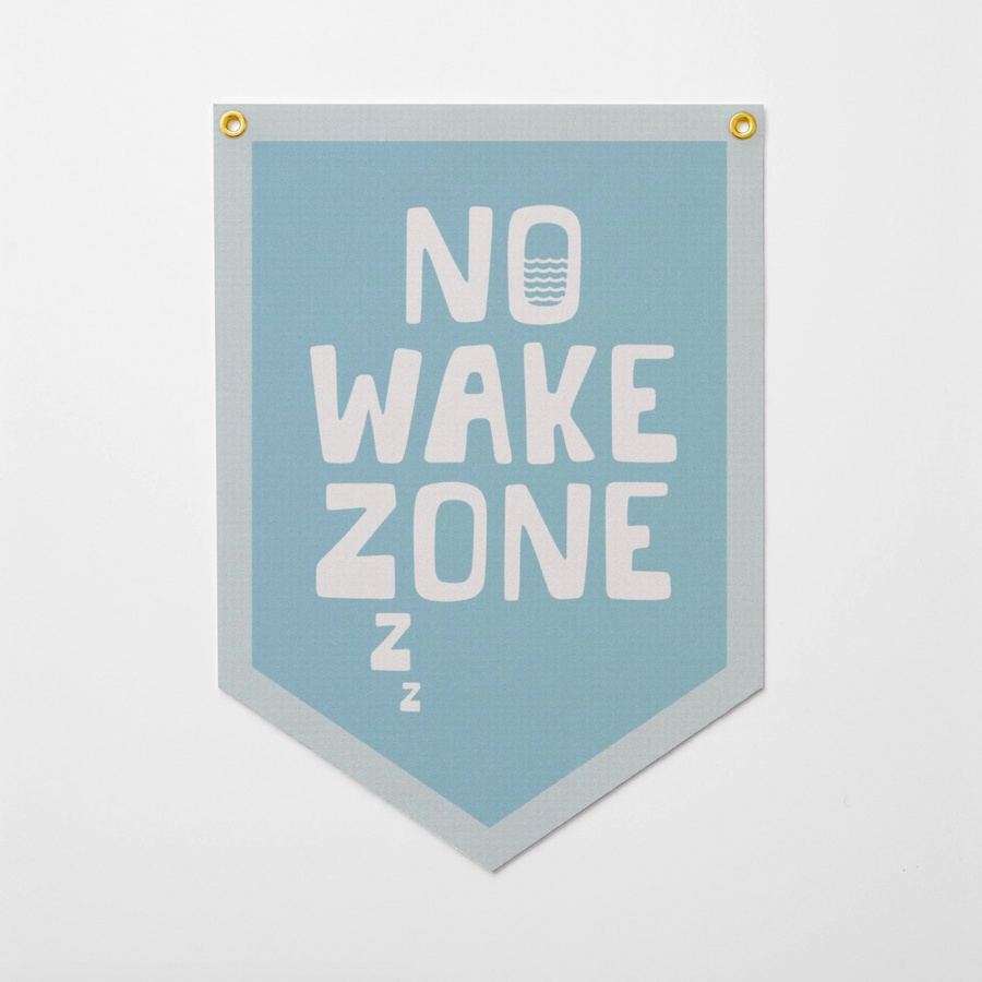 No Wake Zone Felt Camp Flag -16" x 22.5"