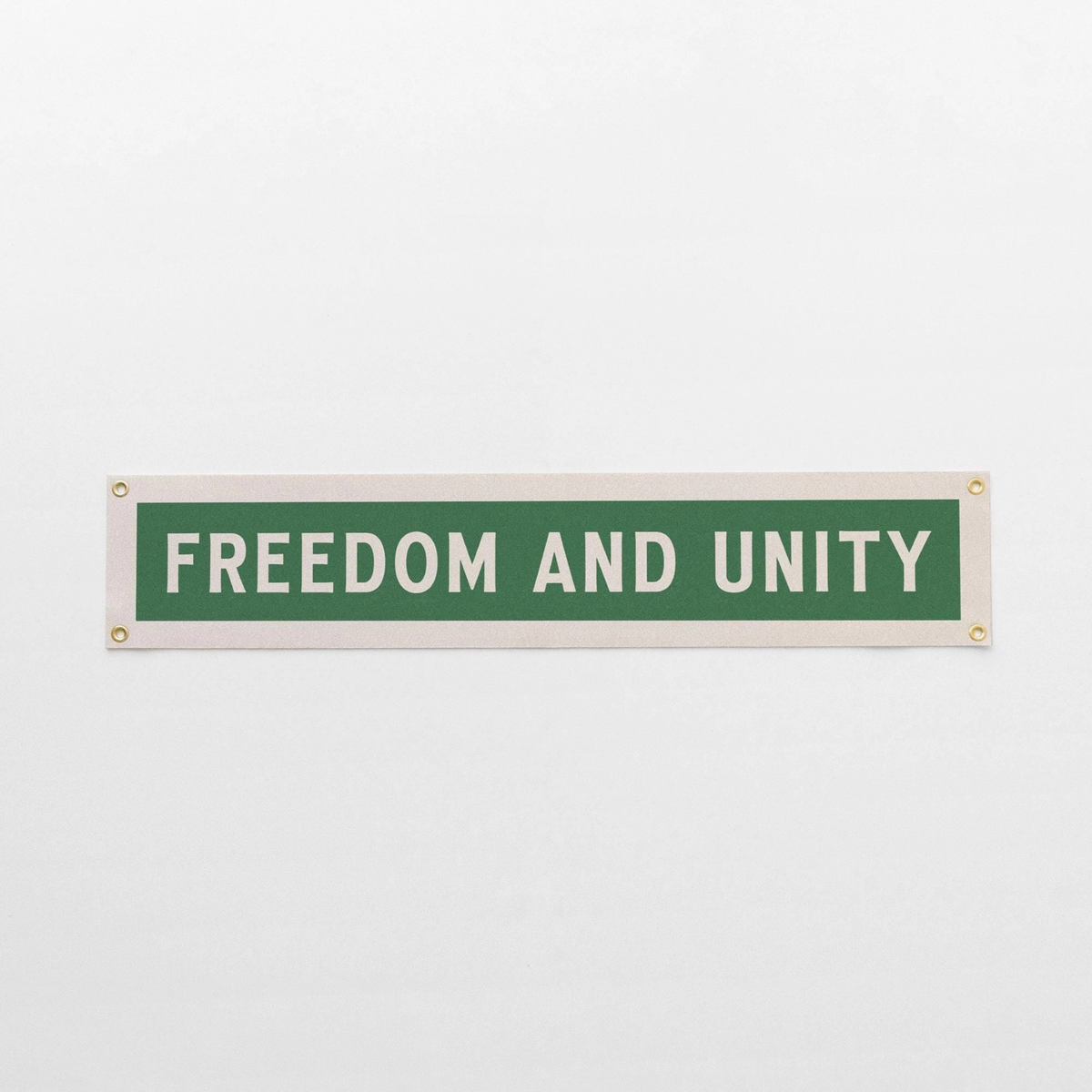 Freedom and Unity Vermont Felt Sign Banner - Common Deer