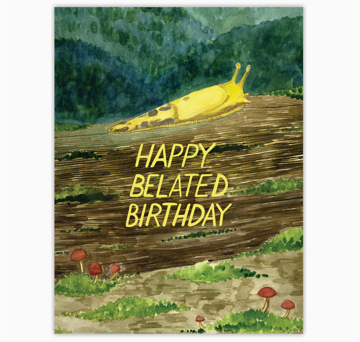 slug belated birthday card - YA5