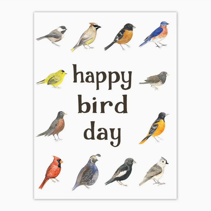 happy bird day card - YA5