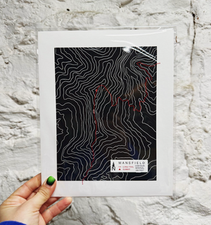 Topo: Mount Mansfield Print