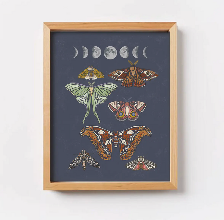 Moonlit Moths Print - 8x10