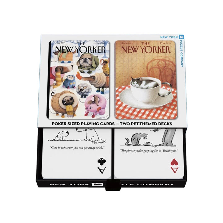 Dog and Cat New Yorker Cartoons Double Deck Playing Cards