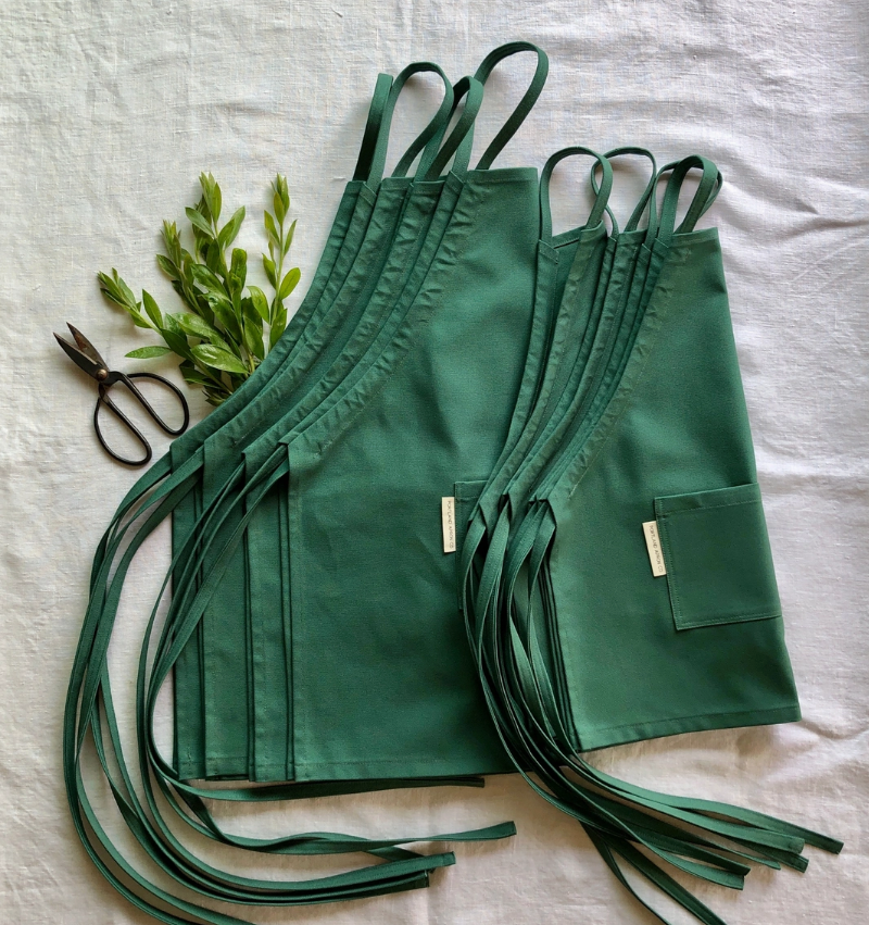 Children's Everyday Apron in Emerald Green