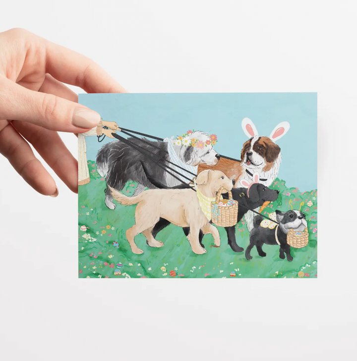 easter dogs card - RC7