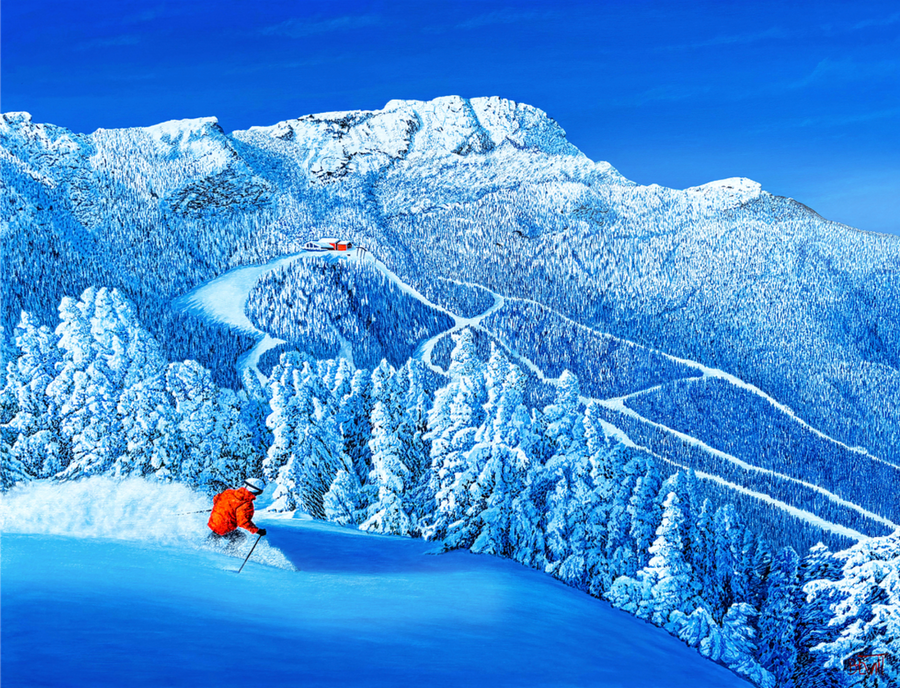 Mt. Mansfield 'The Chin' Matted Print - 16x20