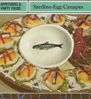 Handmade Polymer Trinket Dish - Sardines