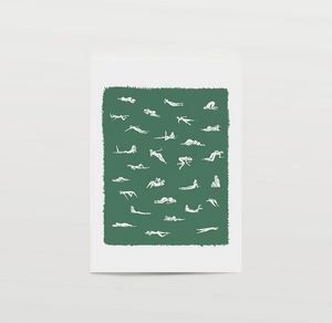 Ways To Lay In The Grass      Print - 11x14
