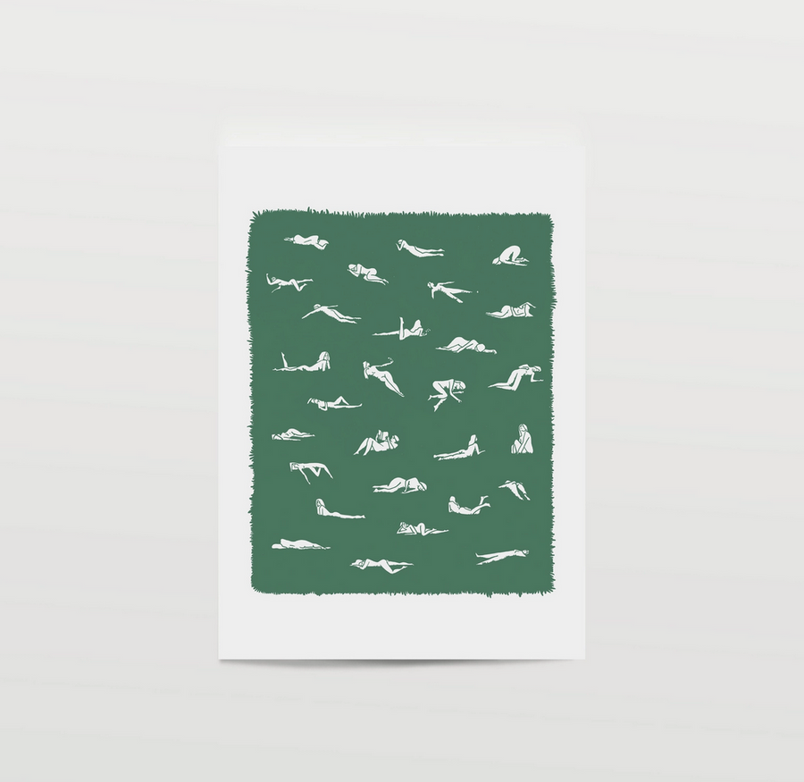 Ways To Lay In The Grass      Print - 11x14