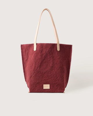 Canvas Tote Plum Vachetta