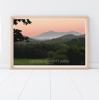 Green Mountains Explore Print - 13x19