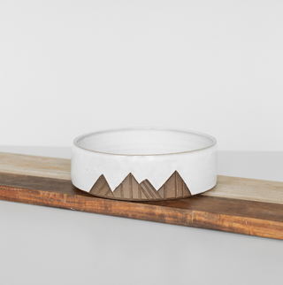 Mountain Bowl - White on Brown Clay