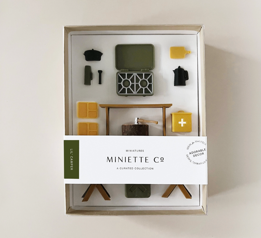 Miniature Camping Decor For Mantle, Desk, and Terrarium