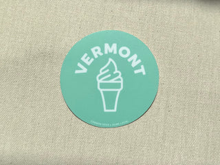 Vermont Ice Cream Cone Mint Sticker