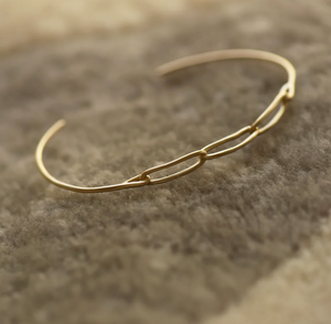 Brass Paperclip Link Cuff