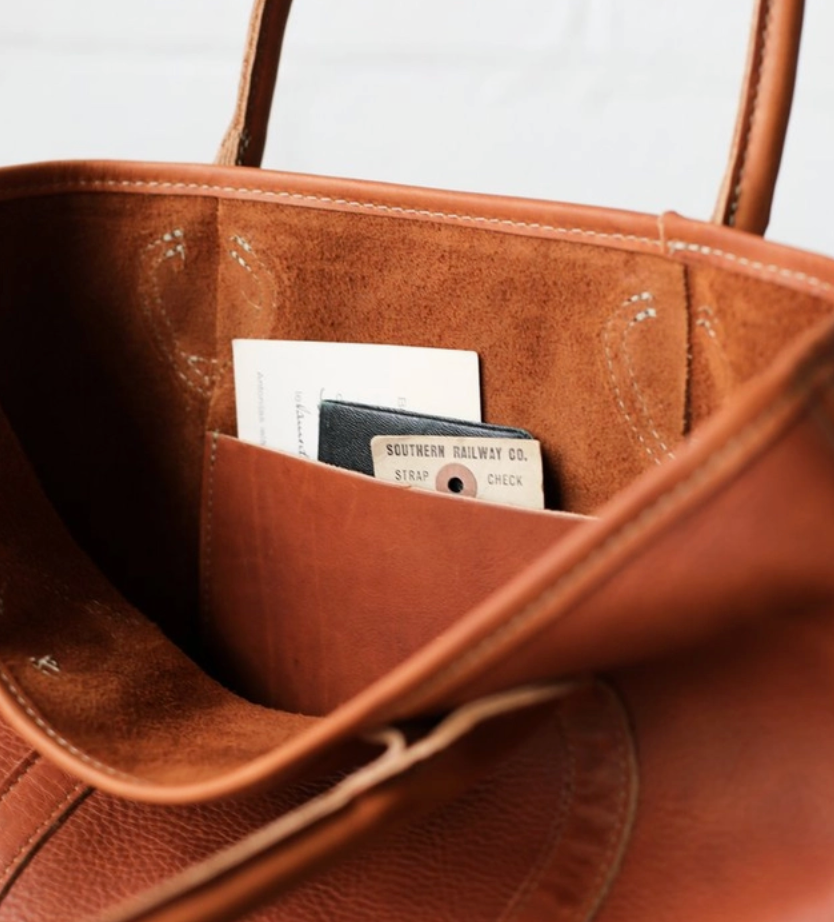 Leather Passenger Tote - Brown