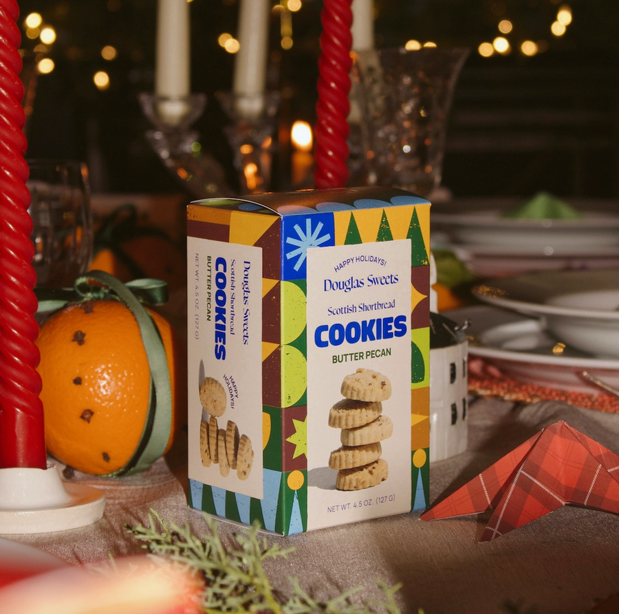 Vermont-Made Scottish Shortbread Cookies Holiday Box - Butter Pecan