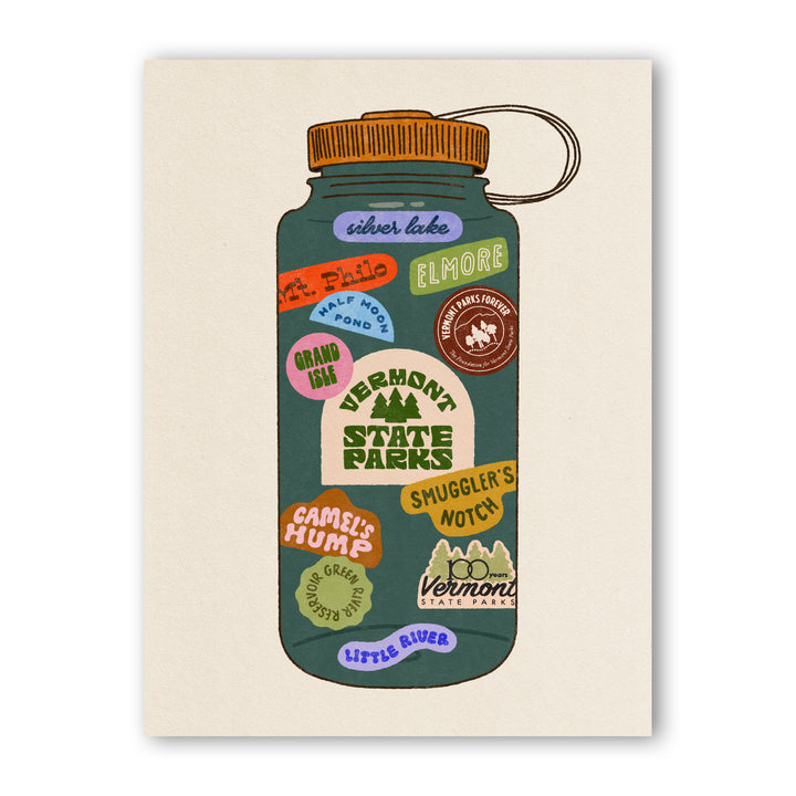 Vermont Parks Collection Print: State Parks Waterbottle 12x16